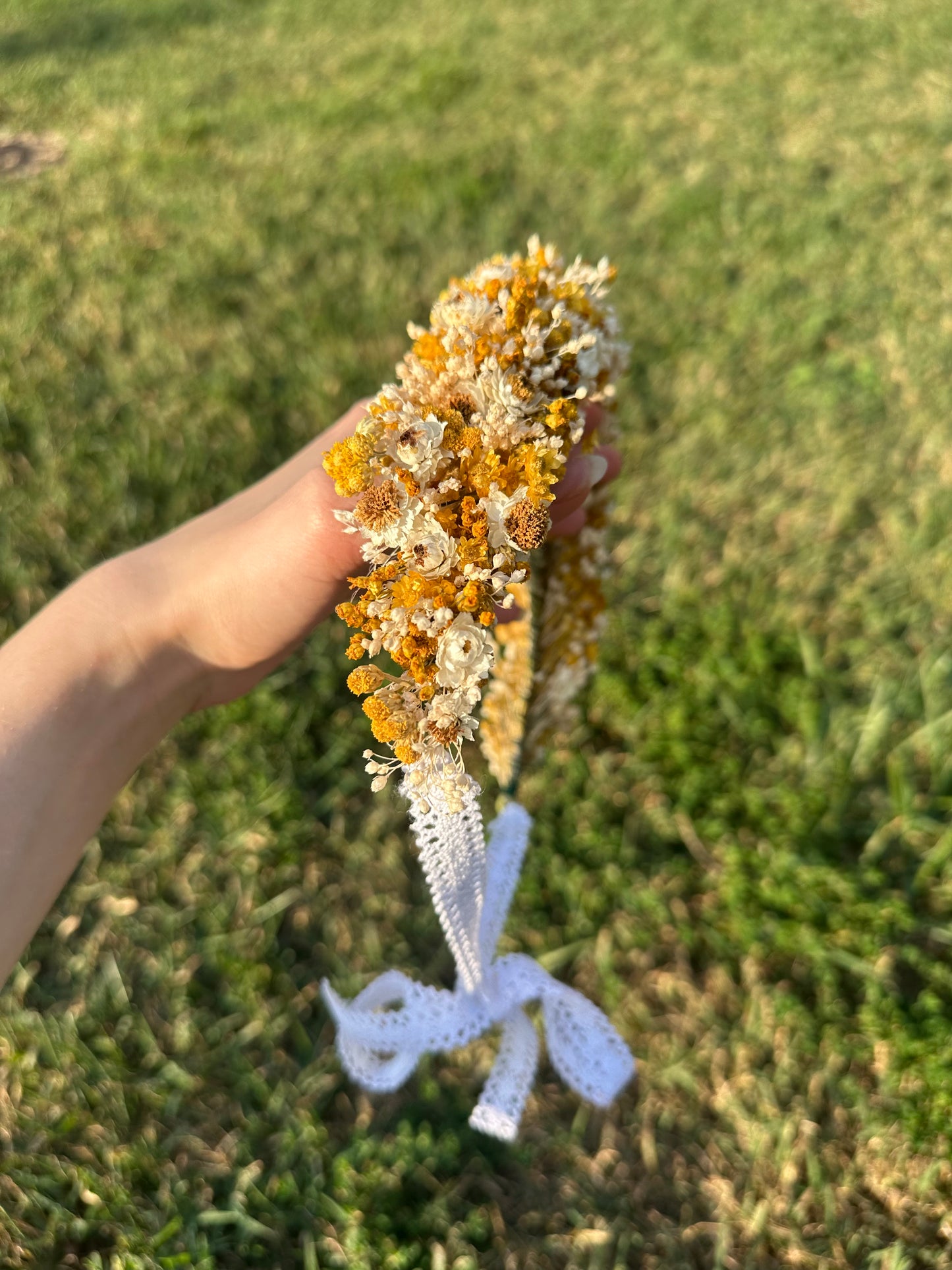 Lemon Drop Dried Flower Crown
