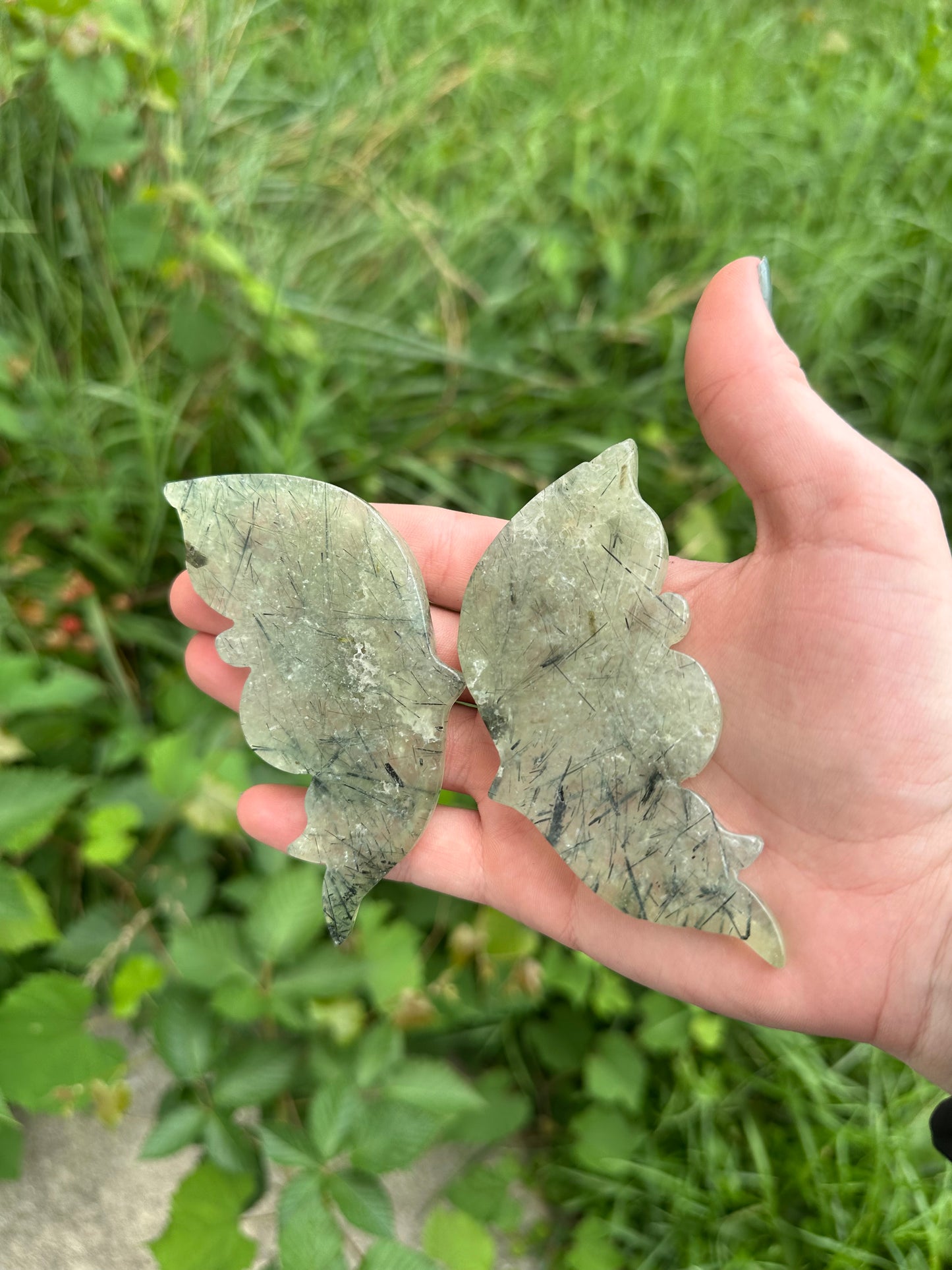 Prehnite Butterfly with stand