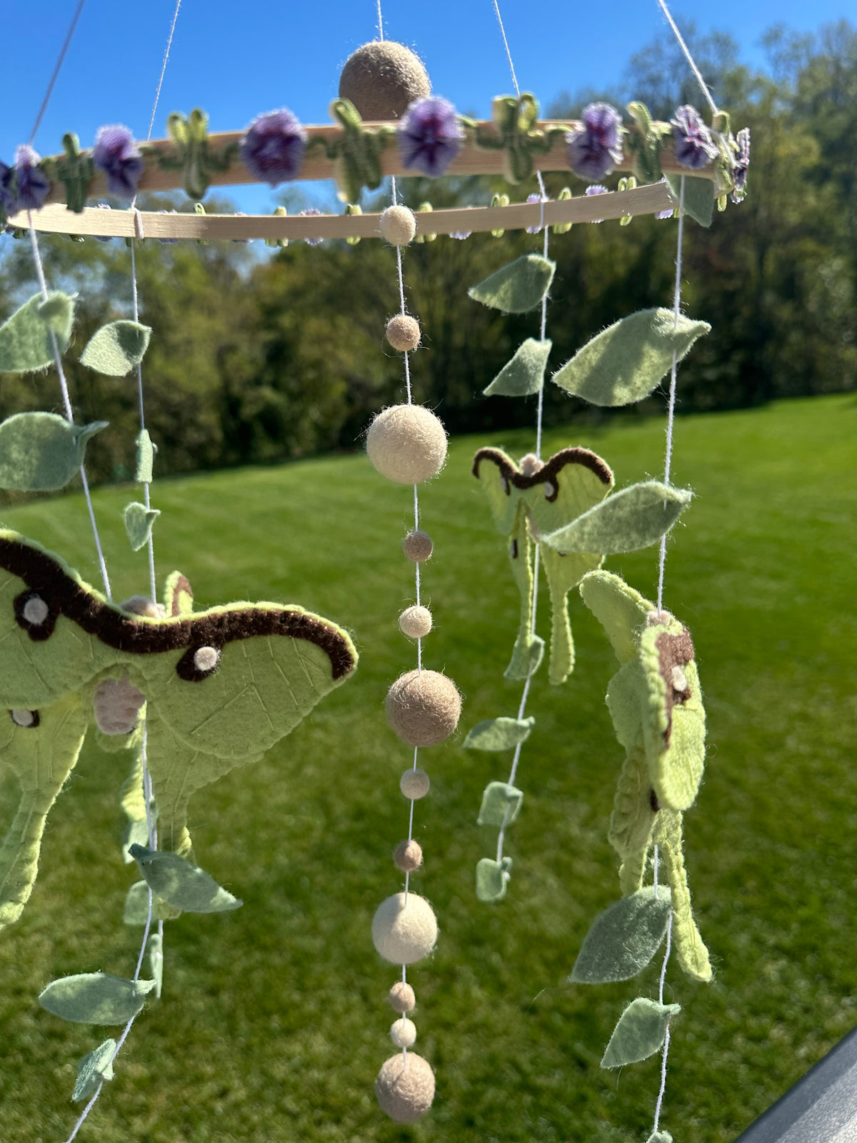 Handmade Luna Moth Crib Mobile
