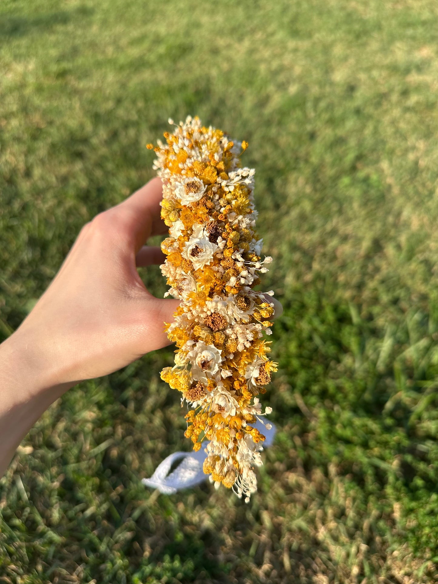 Lemon Drop Dried Flower Crown