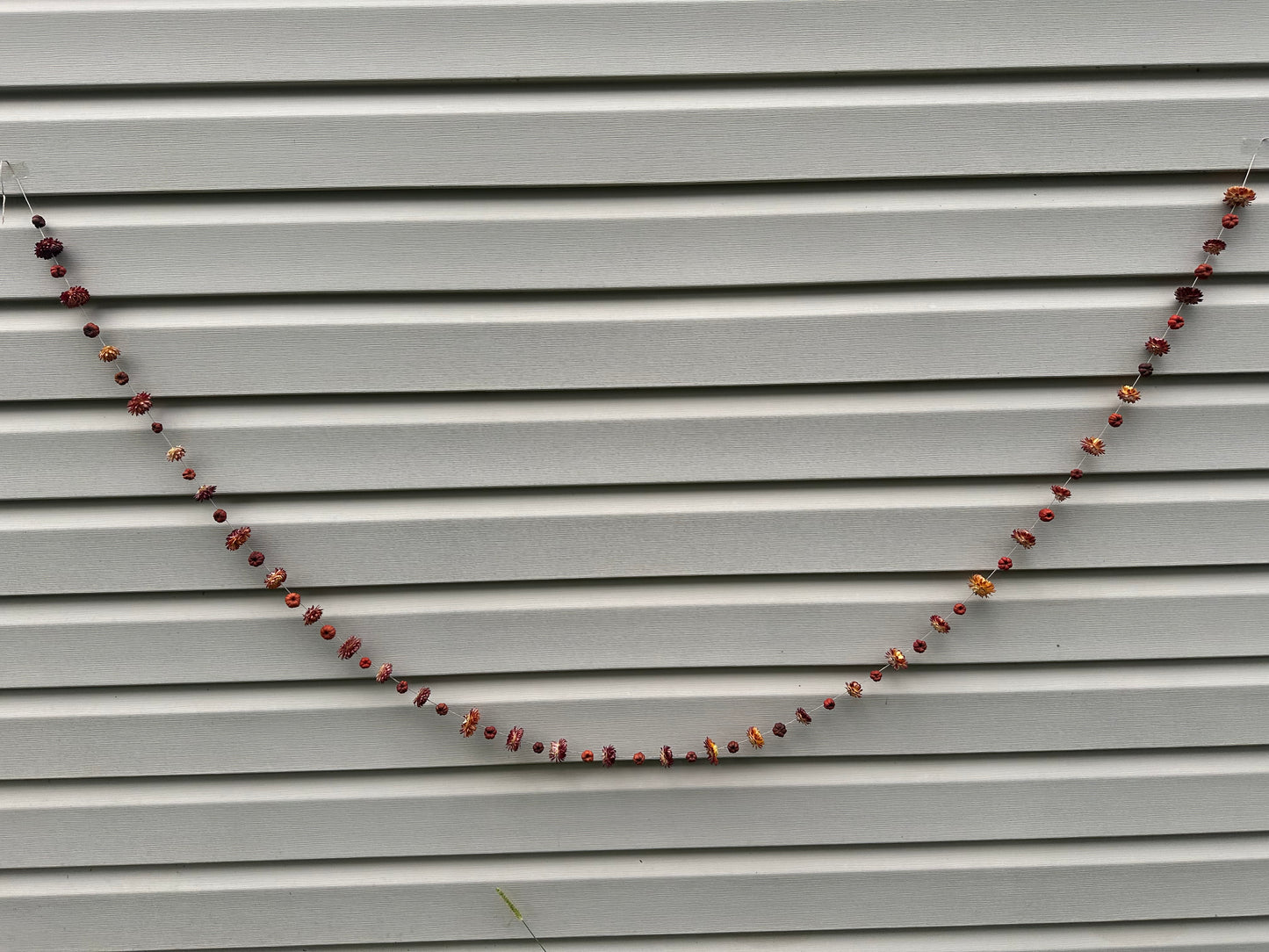 7 foot Strawflower + Putka Pod Garland