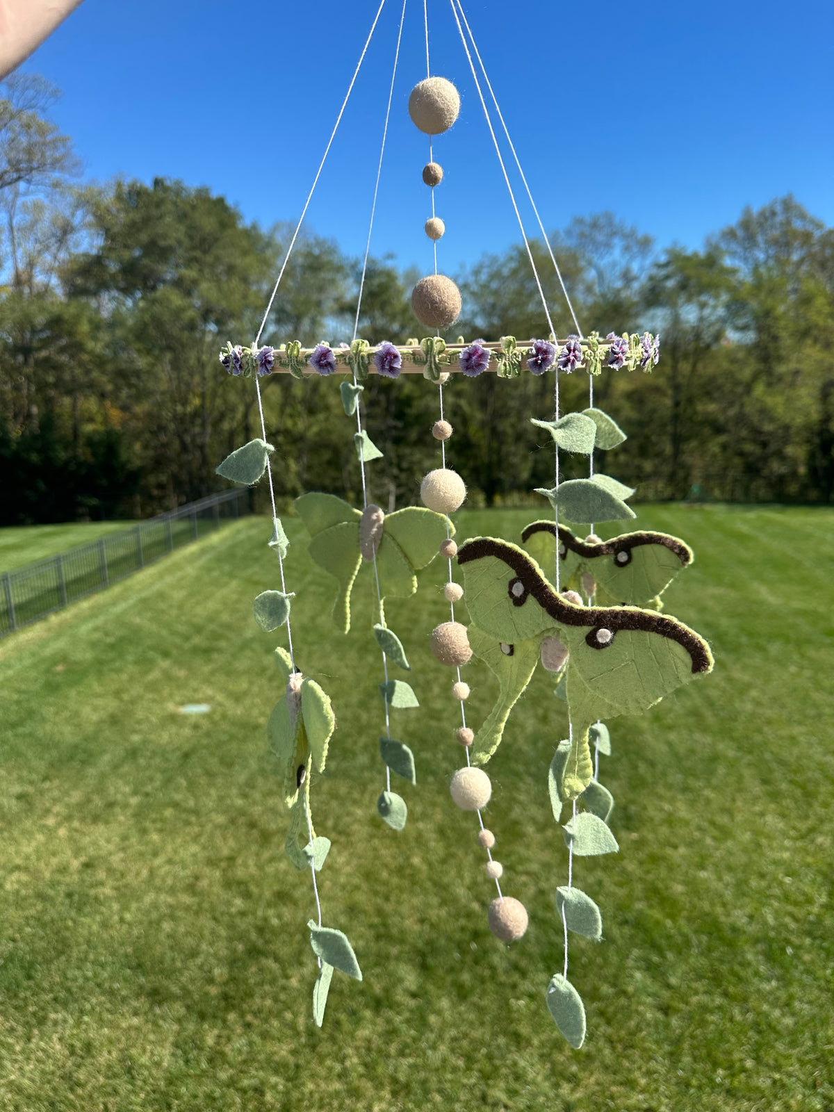 Handmade Luna Moth Crib Mobile