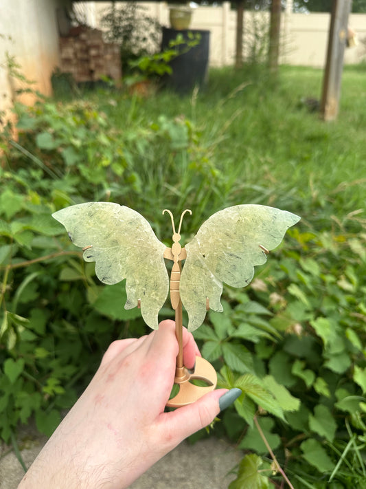 Prehnite Butterfly with stand