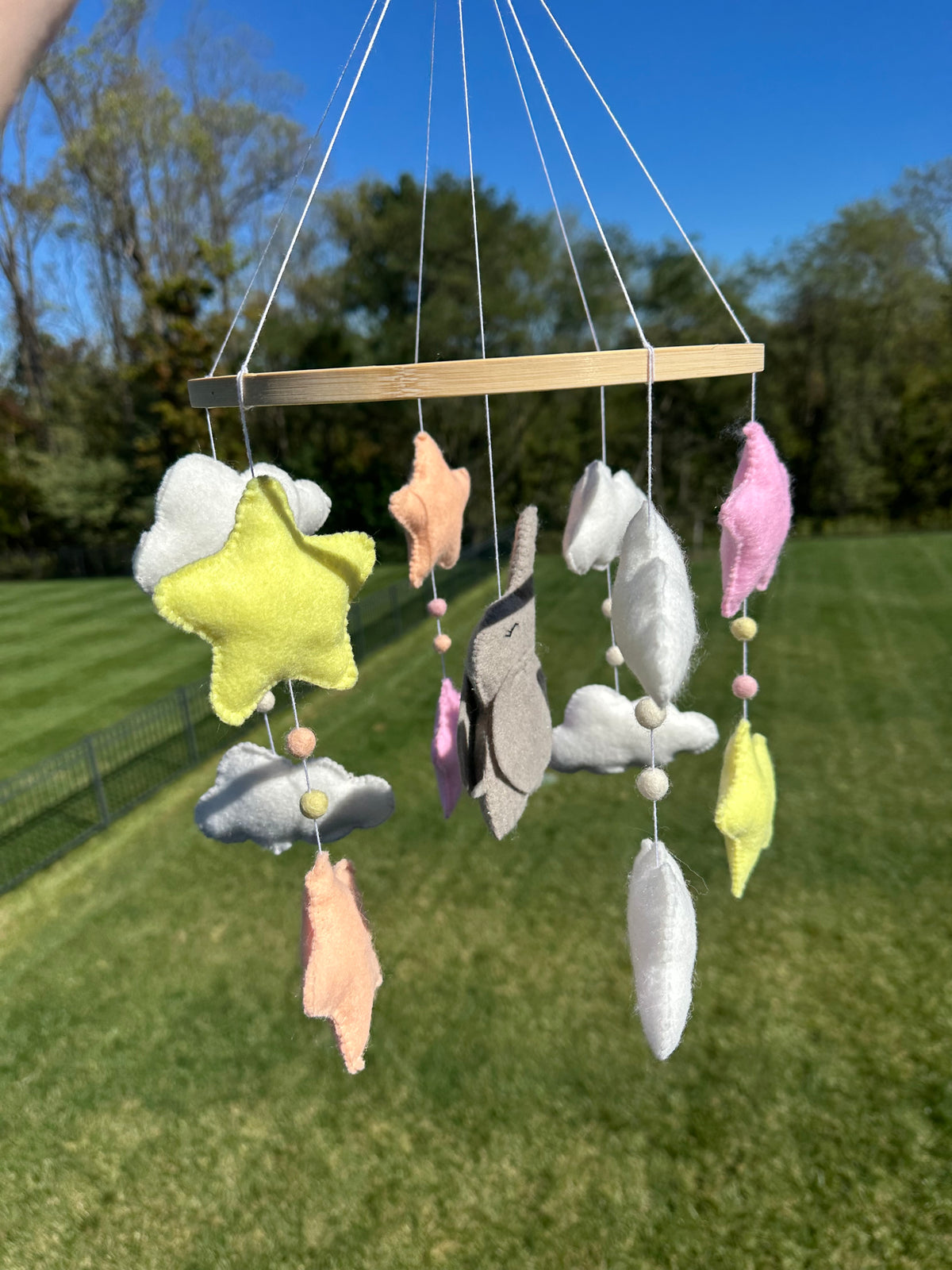 Handmade Elephant Crib Mobile
