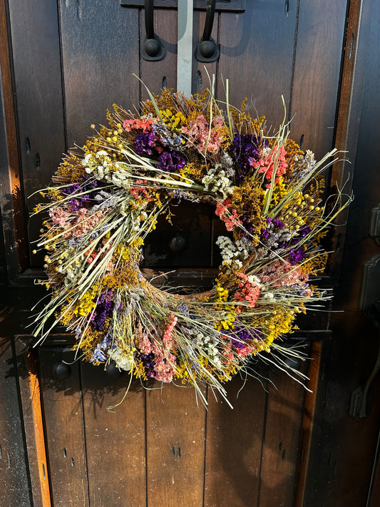 Dried Flower Spring Wreath