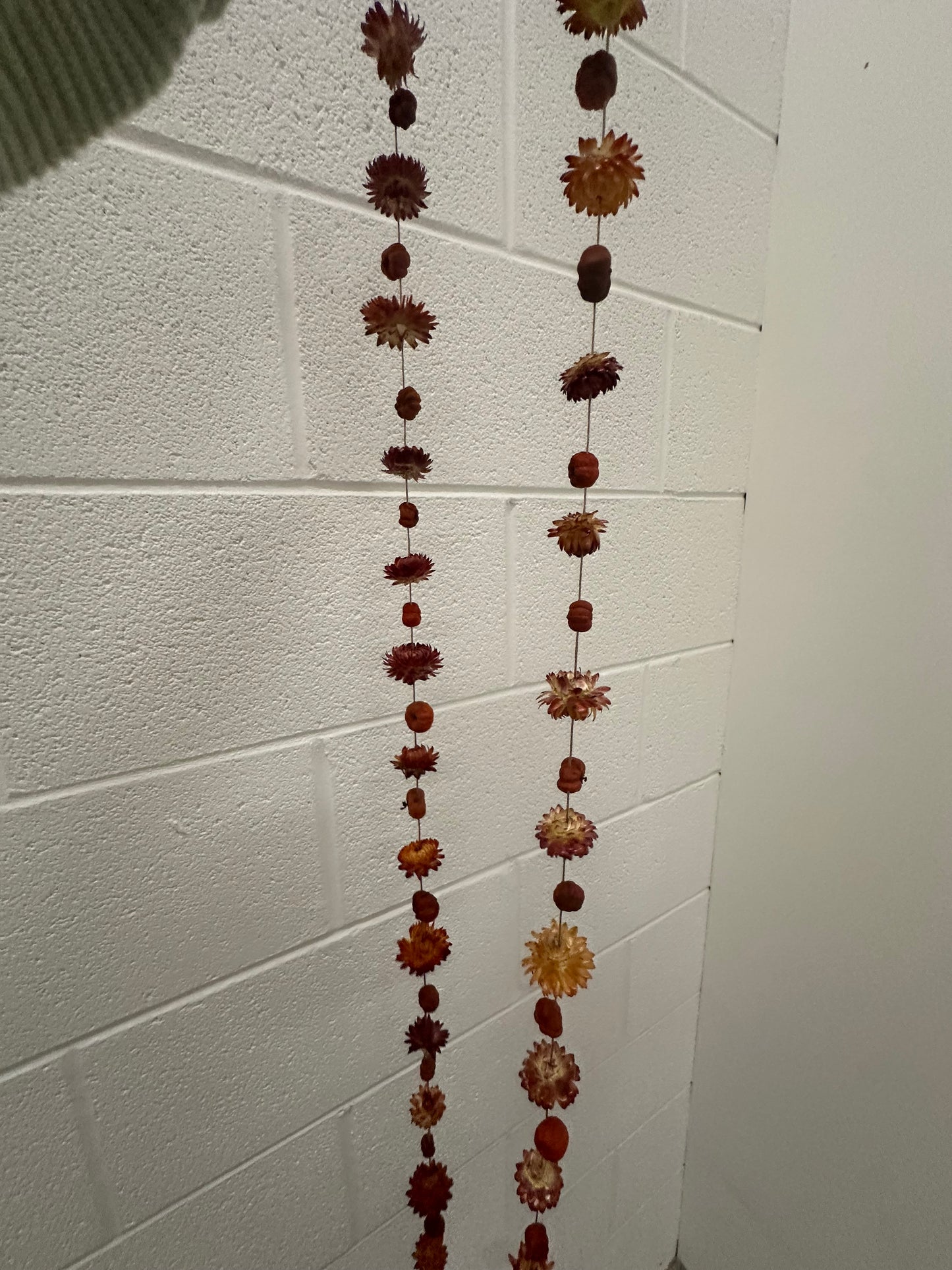7 foot Strawflower + Putka Pod Garland