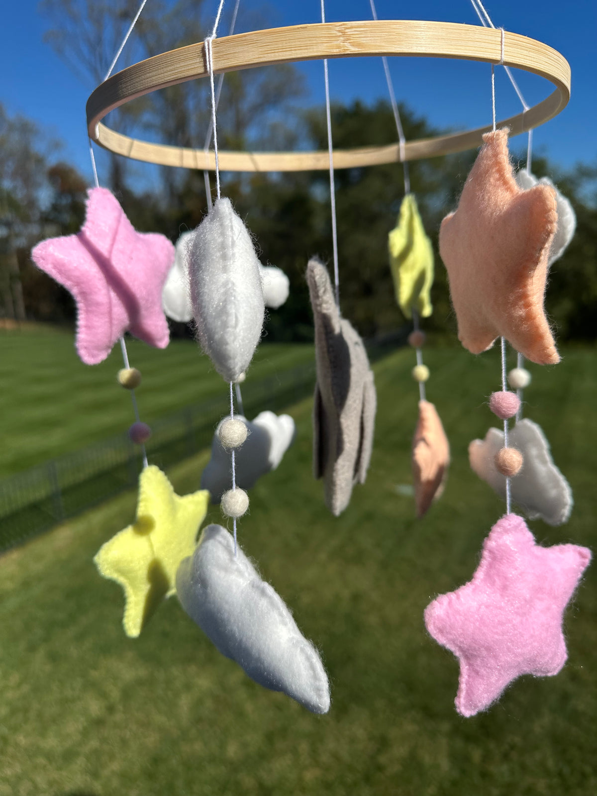 Handmade Elephant Crib Mobile