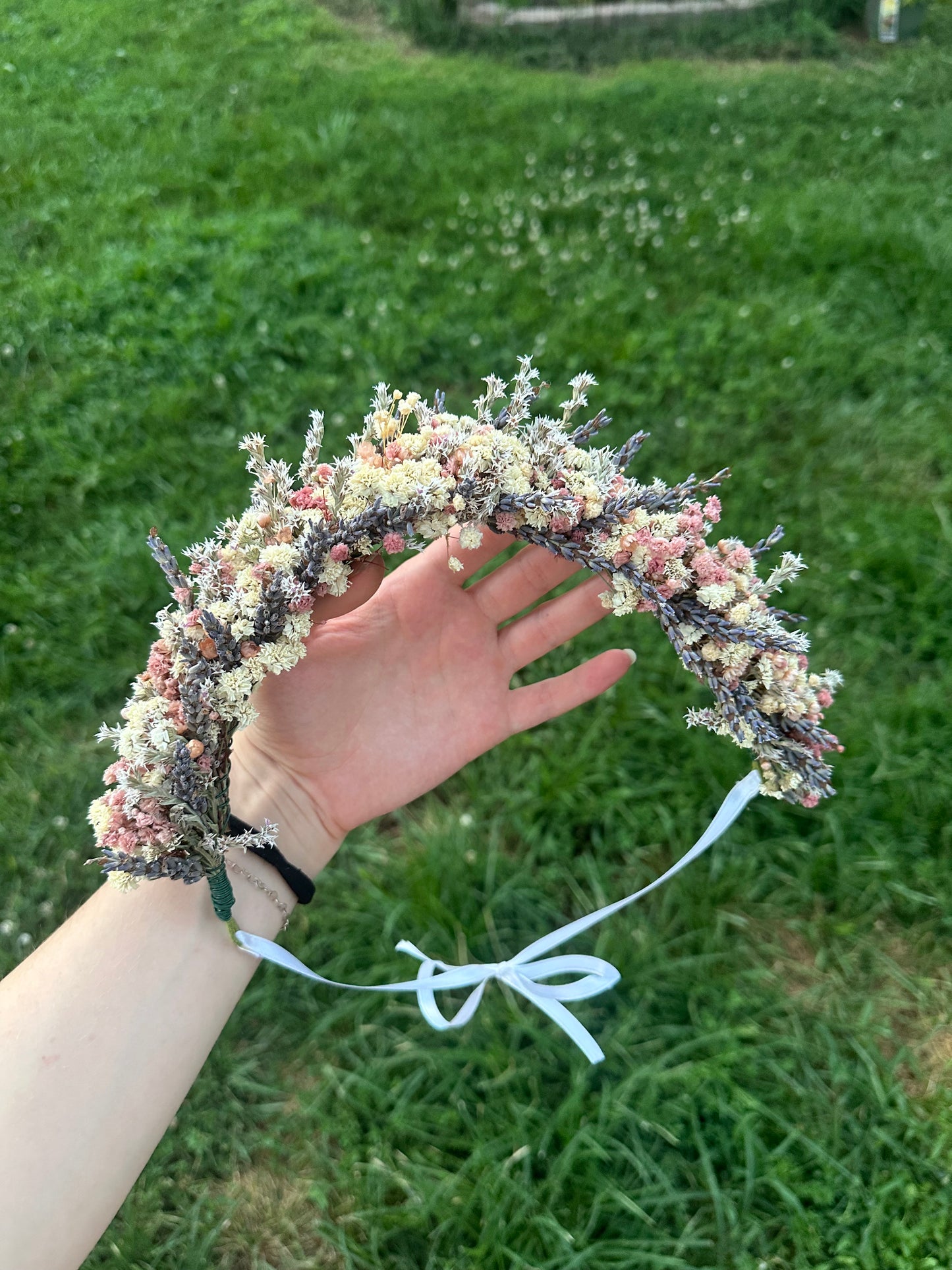 Lavender Fields Dried Flower Crown