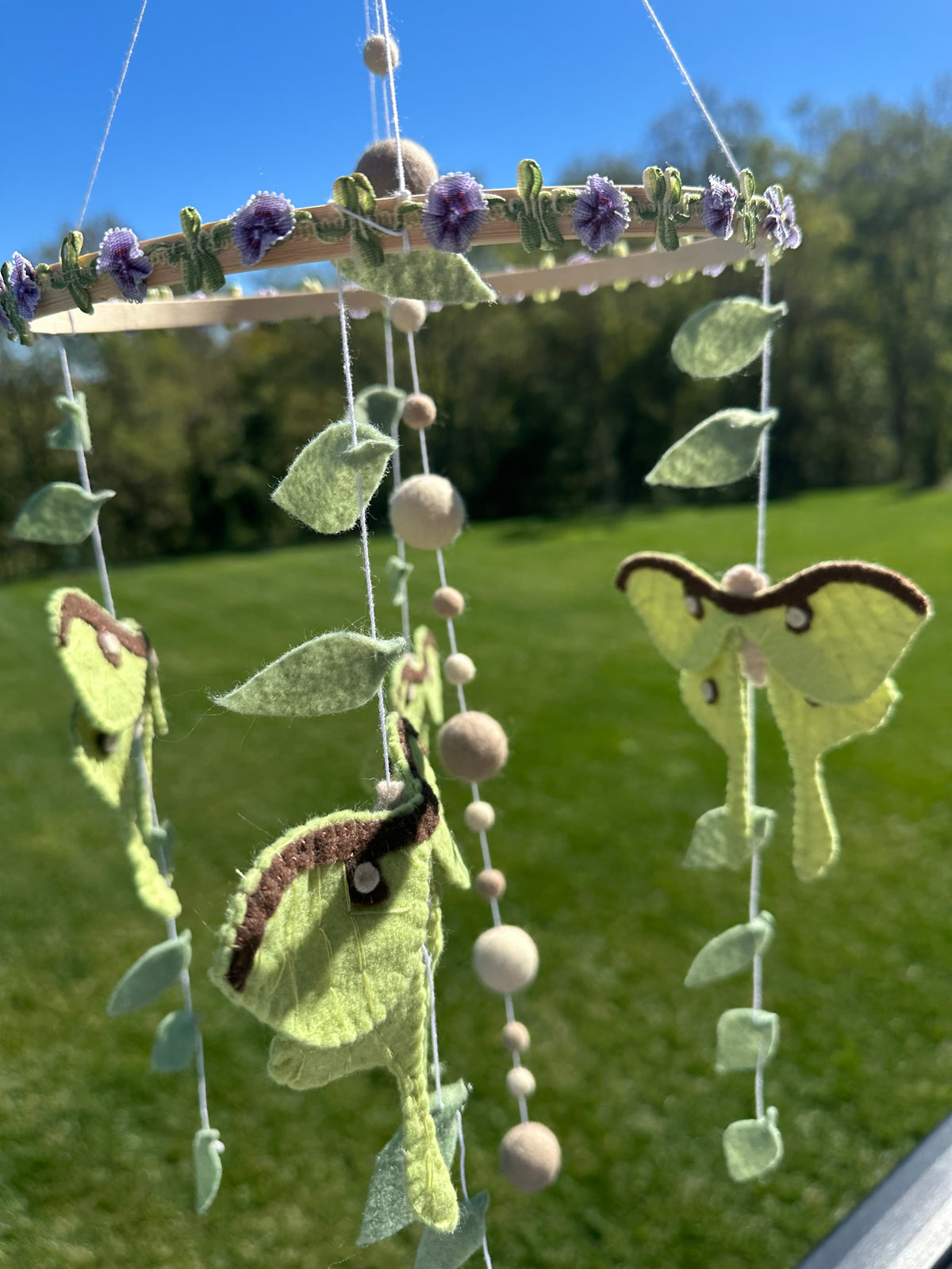 Handmade Luna Moth Crib Mobile