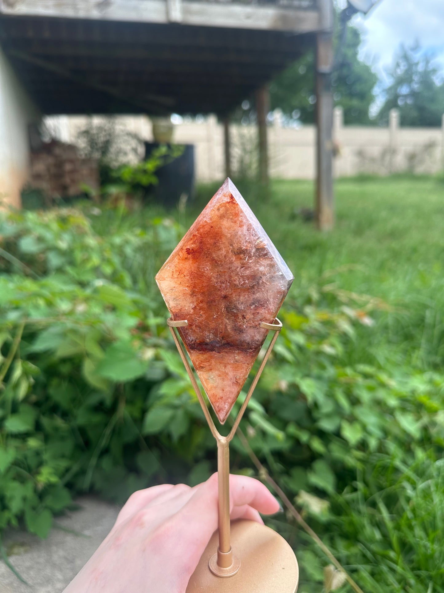 Fire Quartz Diamond + stand
