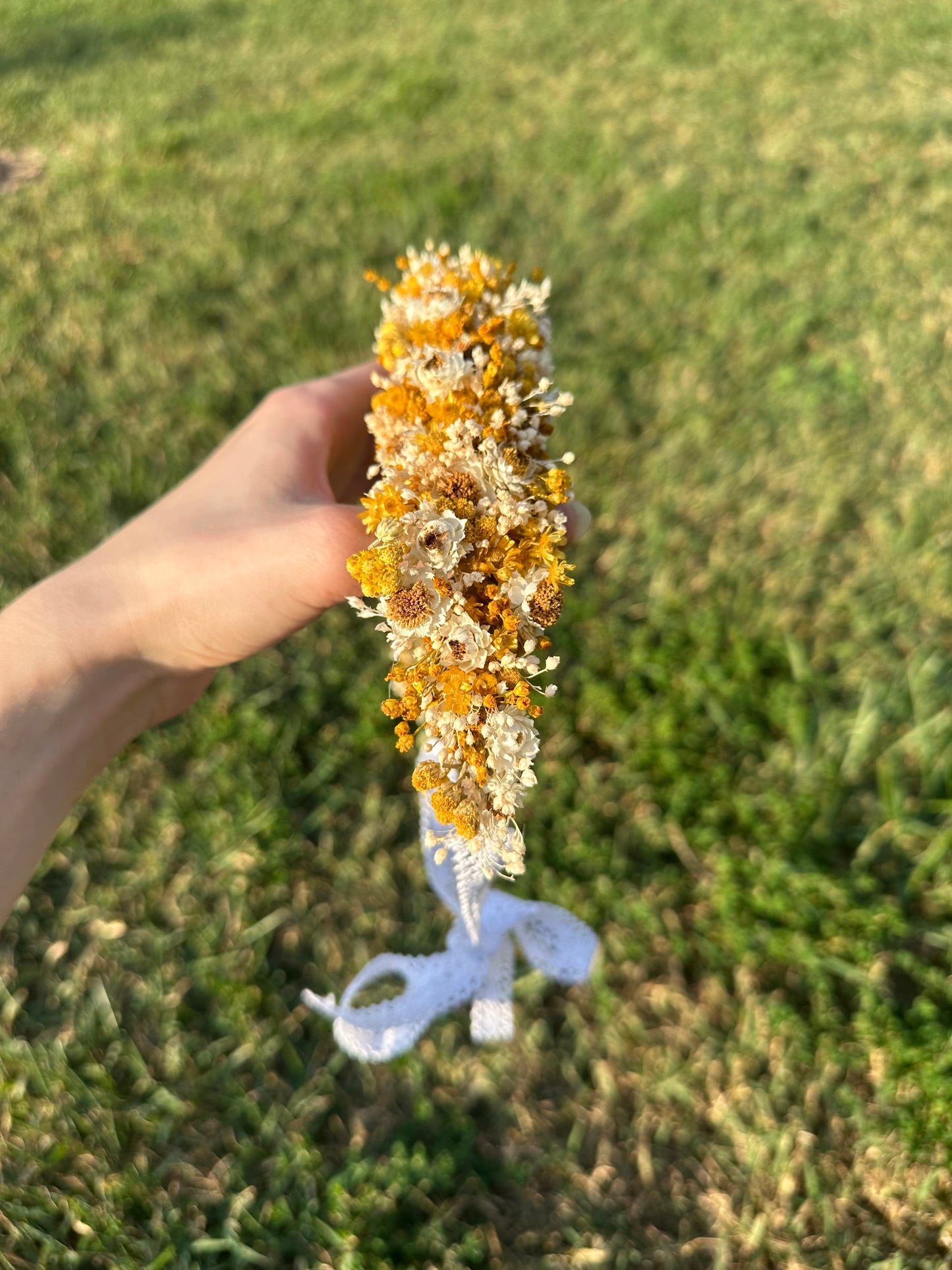 Lemon Drop Dried Flower Crown