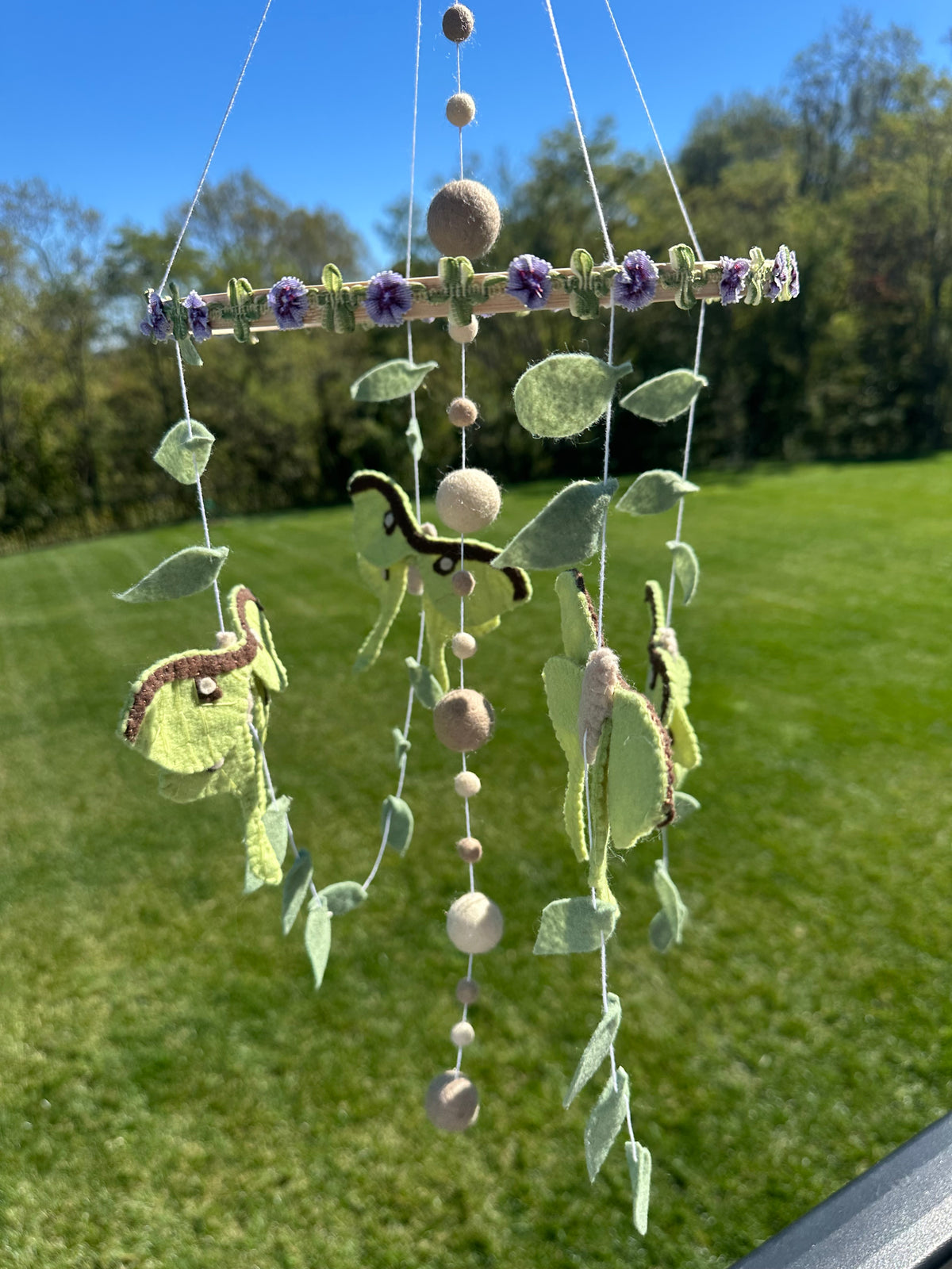 Handmade Luna Moth Crib Mobile