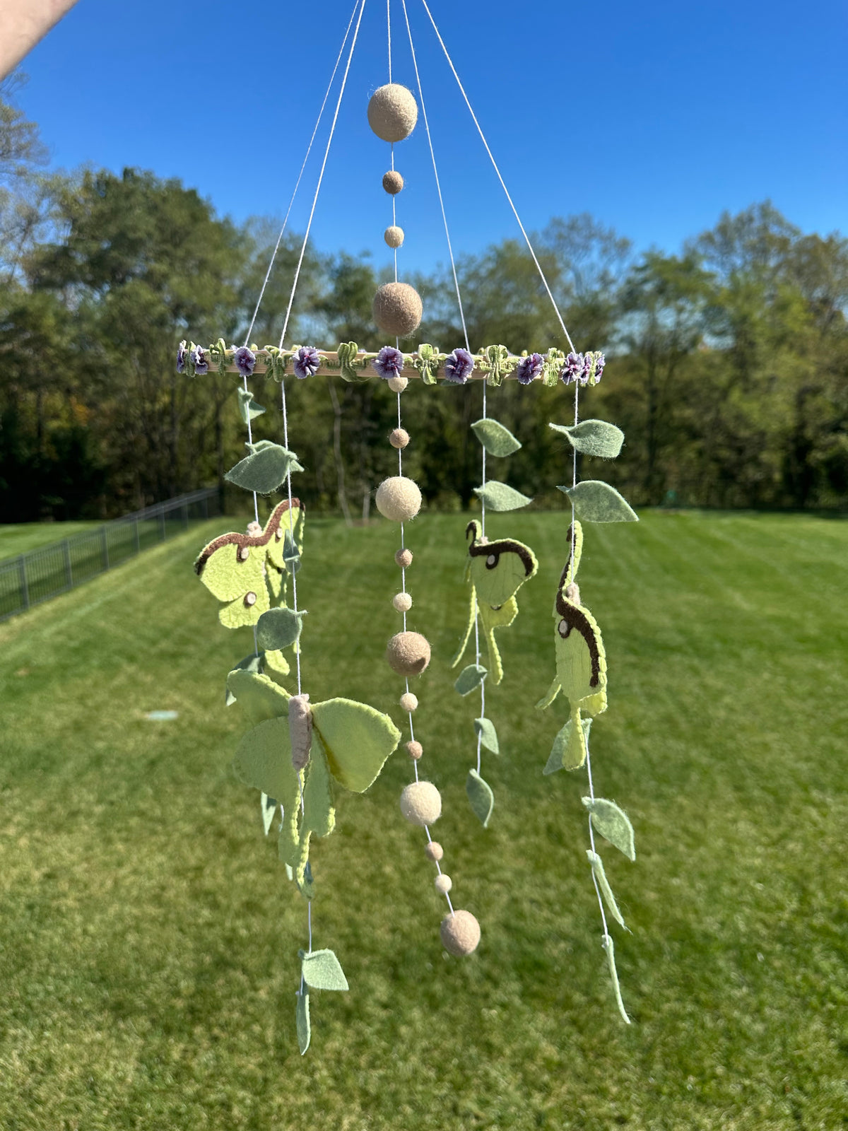 Handmade Luna Moth Crib Mobile