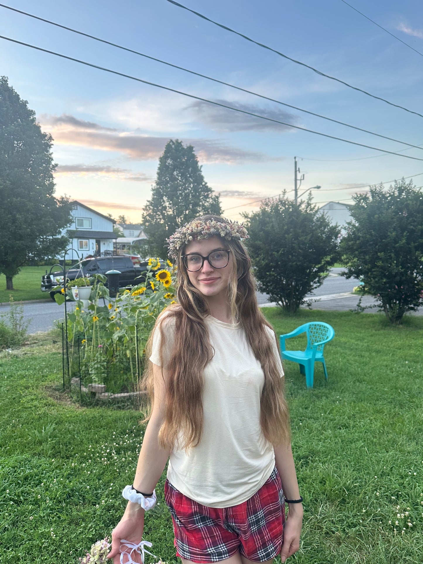 Lavender Fields Dried Flower Crown