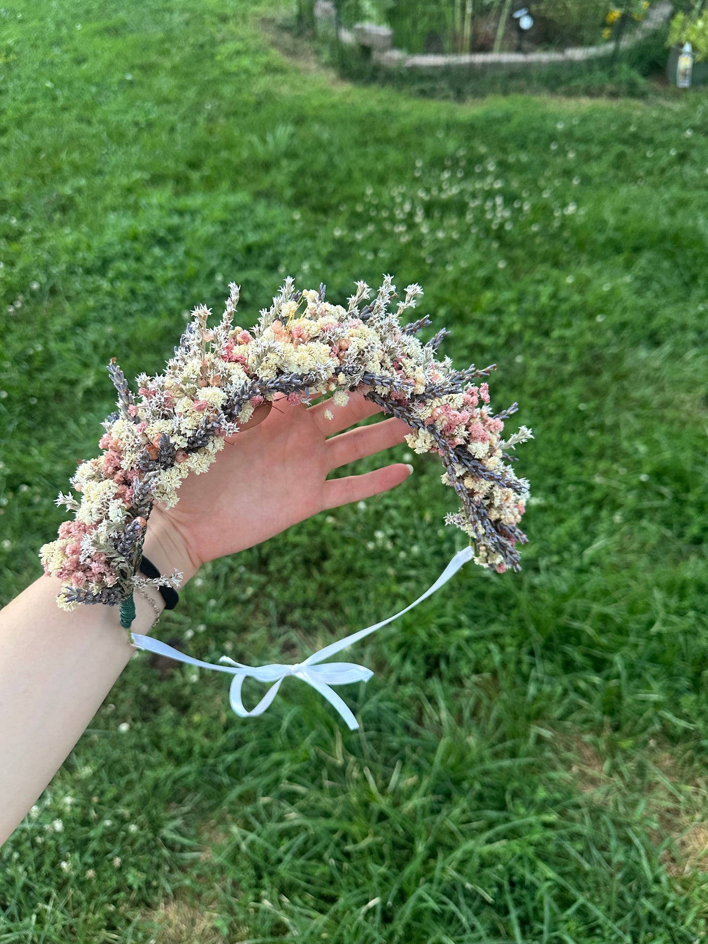 Lavender Fields Dried Flower Crown
