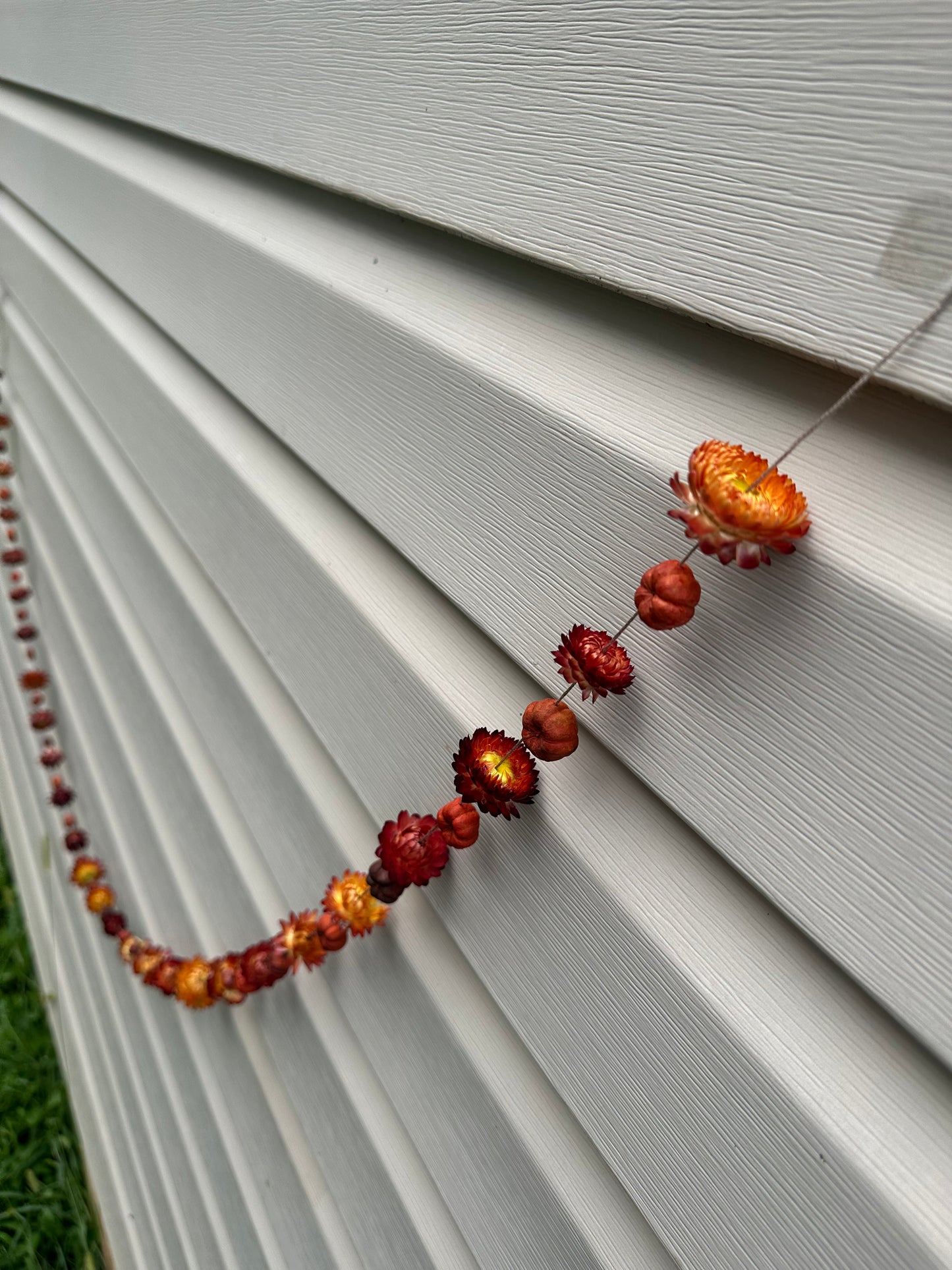 7 foot Strawflower + Putka Pod Garland
