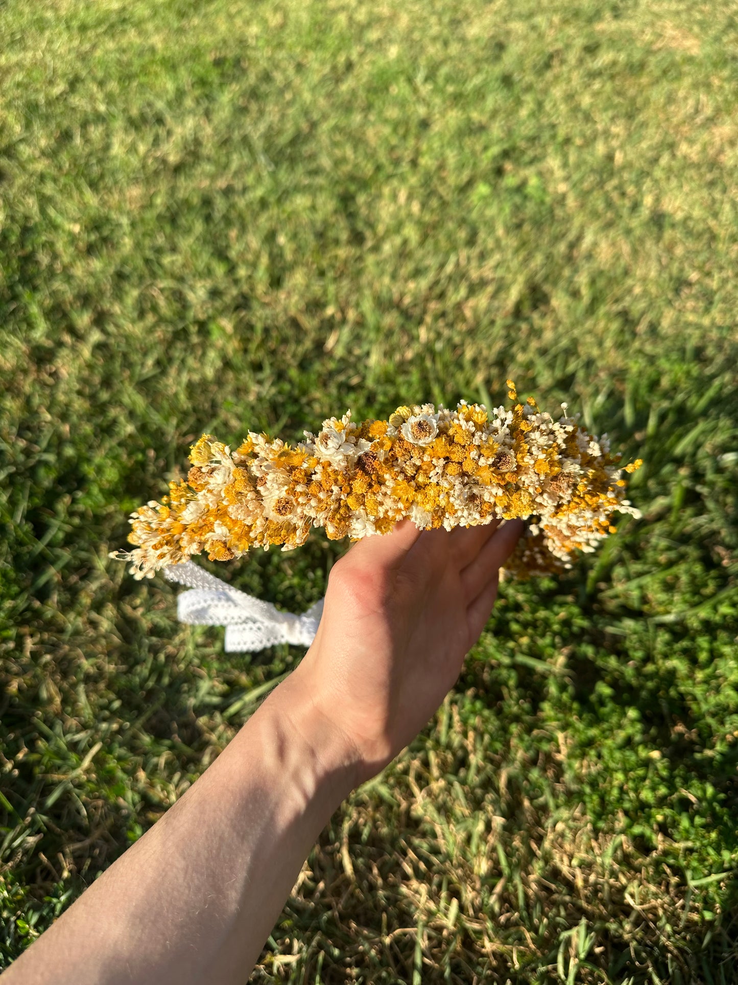 Lemon Drop Dried Flower Crown
