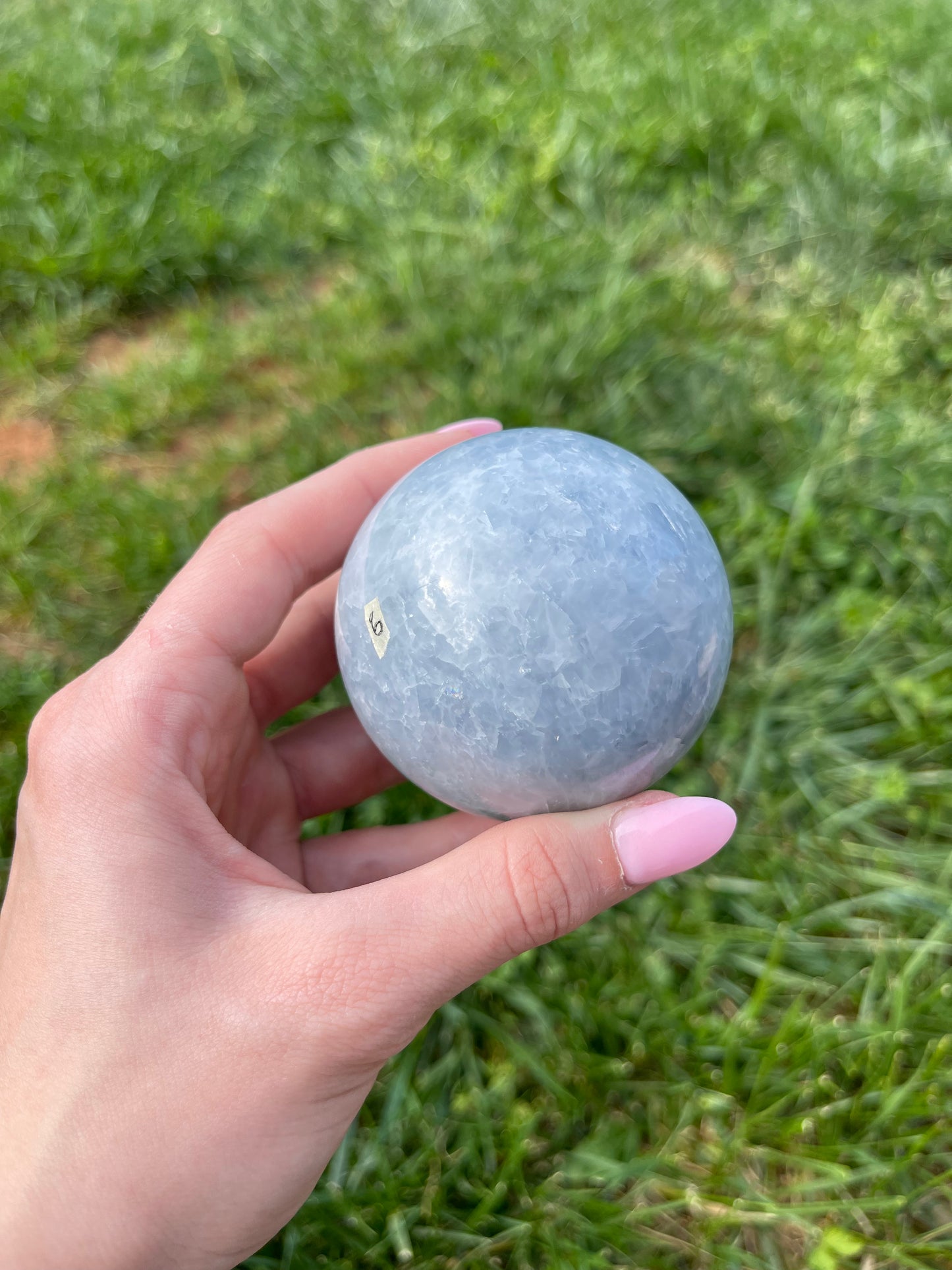 Blue Calcite sphere #6