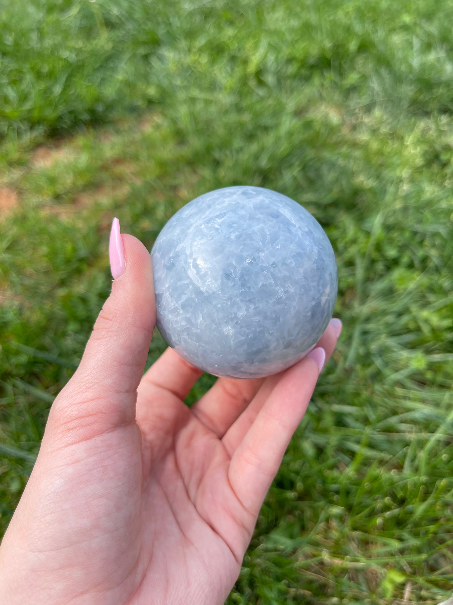 Blue Calcite sphere #6