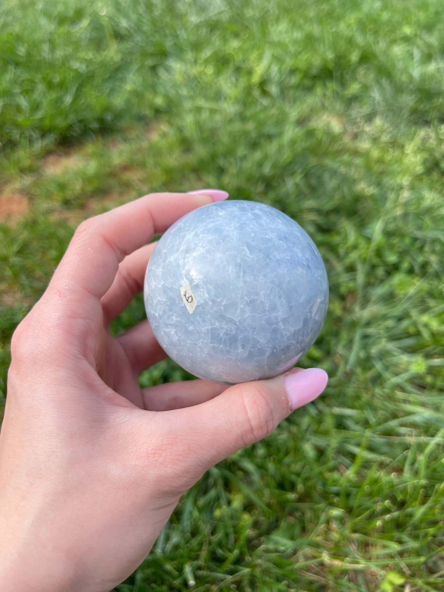 Blue Calcite sphere #6