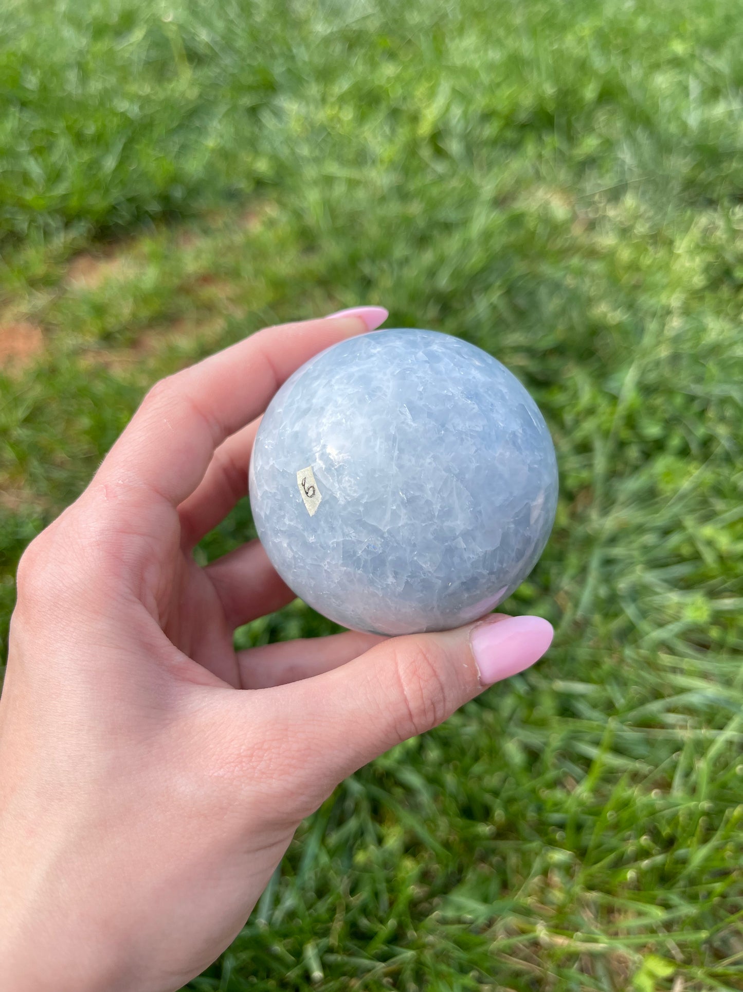 Blue Calcite sphere #6