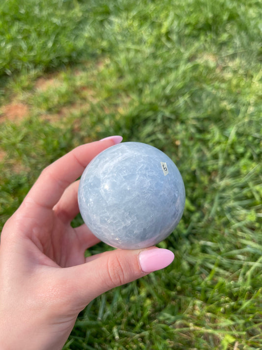 Blue Calcite sphere #6