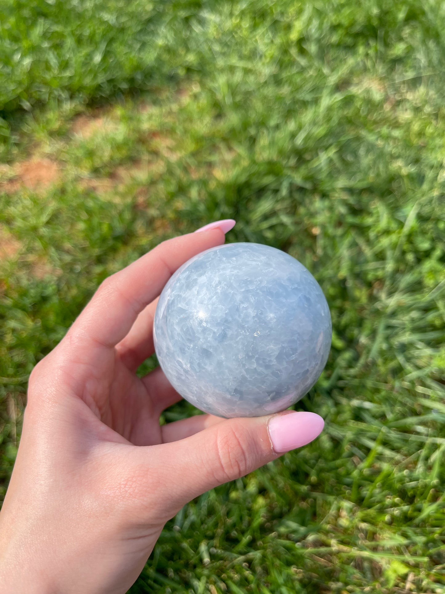 Blue Calcite sphere #6